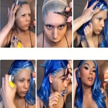 13*3.5 26 Inch Ren Mặt Trước Bộ Tóc Giả Gừng Màu Cam Tóc Dài Thẳng Tổng Hợp Phối Ren Phía Trước Tóc Giả Dành Cho Phụ Nữ hàng Ngày Và Cosplay Sử Dụng - Cam bẩn - Xem 10