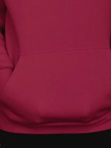 Men Hoodies - Màu Đỏ Sâu - Xem 2