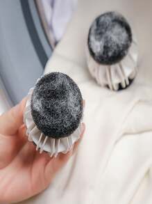 2pcs Anti-Winding Lint Balls, Magic Laundry Balls, Hair Removal Tool For Washing Machine - Black and White - View 8