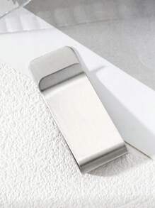 1pc Portable Zinc Alloy Money Clip Customizable With Name, Simple Designed Exclusive Wallet For Mother's Day, Father's Day, Back To School Season