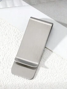 1pc Portable Zinc Alloy Money Clip Customizable With Name, Simple Designed Exclusive Wallet For Mother's Day, Father's Day, Back To School Season