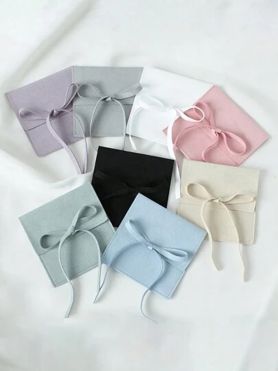 1/5/50pcs Microfiber Jewelry Packaging Bag High Quality Jewelry Presents Pouches Wedding Party Birthday Favor Candy Bags Earrings Bracelet Necklace Chic Small Organizer Pouches Gift Bags