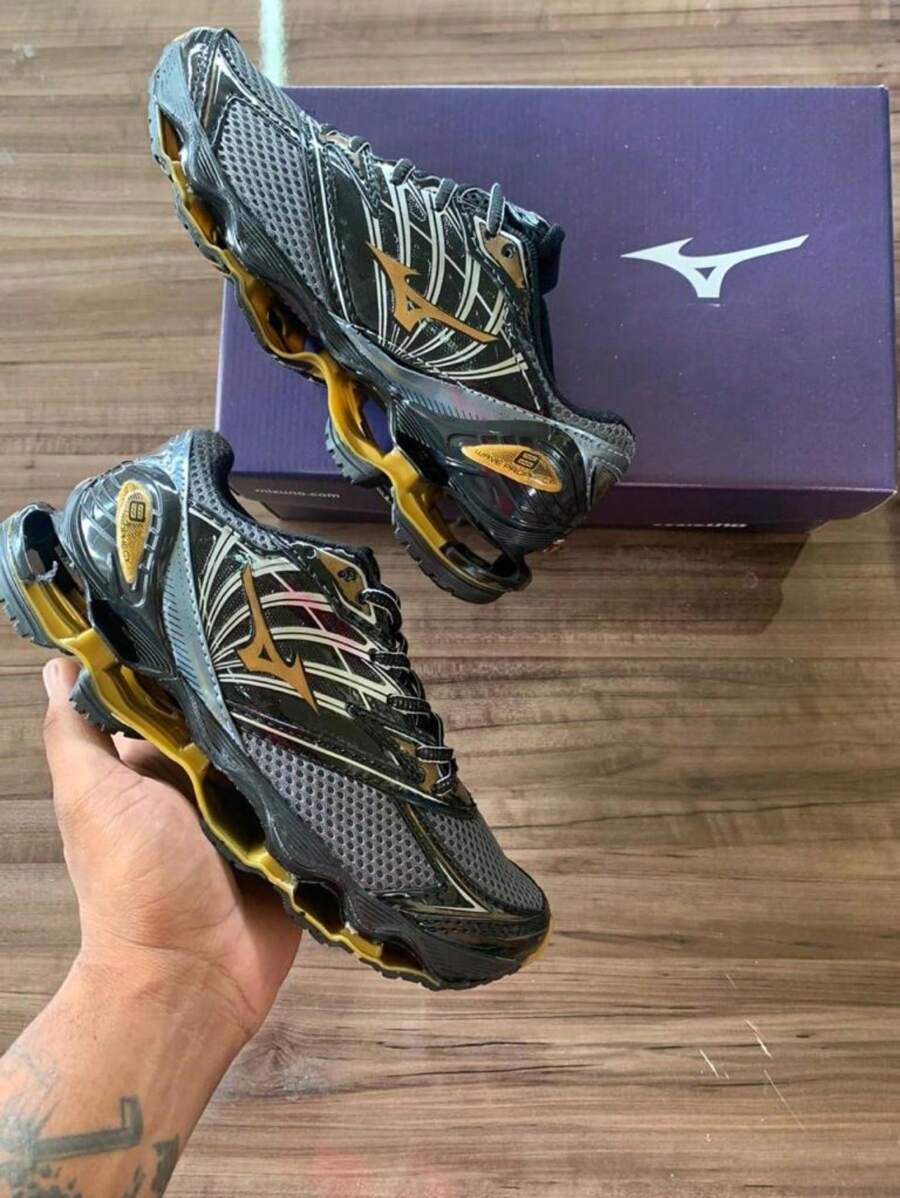 Men Sneakers - Đen và vàng - Xem 1