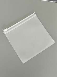 5/10pcs, Transparent Data Cable Frosted Storage Bag, Charging Cable Case Cable Organiser, Frosted Zipper Bag, Zipper Self Seal Bag For Travel Storage Bag,Makeup Bag,Cosmetic Bag,Vacation Organizer,Large Capacity Makeup Organizer Makeup Case, For Lipstick, Brush, Skincare, Mobile Phone, Coin, Small Items, For Home,Gift,Vacation And Festival Halloween Christmas Multifunctional Use,Boho Vibes - Clear - View 5