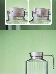 1pc Thick Plastic PC Cold Water Pitcher, High Temperature Resistant Acrylic Pitcher For Home, Restaurant And Hotel Use - Clear - View 7