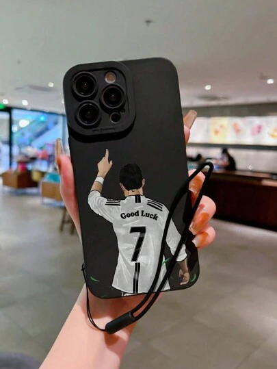 Funda de teléfono pintada a precisión con borde y correa para la muñeca, compatible con XR/7/8, 15 Pro Max, 13, 14, 11, funda suave compatible con Galaxy S24, Galaxy S24+, Galaxy S24 Ultra, Galaxy S22, Galaxy A13 4G, Galaxy A52, A52s 5G, Redmi Note 11, 11 Lite