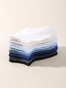 10 Pairs Soft Solid Color Baby Ankle Socks, Boys Toddler Socks In Classic Colors, Comfortable Breathable Non-Binding Everyday Socks, 0-36 Months For Daily Wear Spring Summer All Seasons, Baby Socks, Boys Socks, Toddler Socks, Ankle Socks, Solid Socks, Baby Shower Gift Christmas Gift Newborn Essentials - Multicolor - View 4