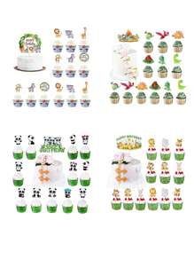 13pcs Animal Themed Cake Decorative Toppers Set - Multicolor - View 10