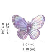 20入組/袋隨機混合多彩蝴蝶形珠子,可用於自製耳環,髮飾,樹脂珠寶製作。同時,也可用作文具,手機殼裝飾,鑰匙扣,杯子,鞋扣,冰箱磁鐵。珠寶製作材料套裝 - 彩色 - 查看 2