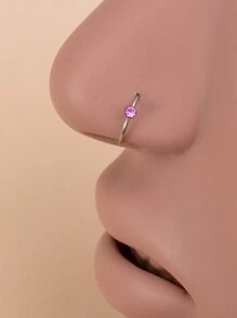 40pcs Elengant Charming Rhinestone Nose Hoop Rings Stud Body Piercing Jewelry - Multicolor - View 3