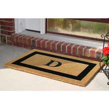 Heavy Duty Coir Doormat Single Picture Frame, Plain - Black 22" X 36" - 字母組合D - 查看 2