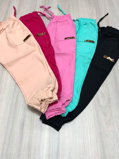 KIT COM 3 CALÇAS BENGALINE MENINA INFANTIL LANÇAMENTO