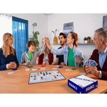 SEQUENCE - Juego original de SEQUENCE con tablero plegable, tarjetas y fichas de Jax (el empaque puede variar) color blanco