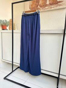 Women Pants - 藍色 - 查看 6