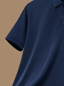 Men's Short Sleeve Ice Silk Polo Shirt, High-Quality Collared T-Shirt For Men, Summer