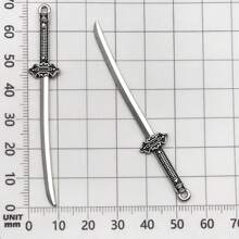 10/16 bucăți Breloc de sabie cavaler șarpe de Halloween Breloc de sabie de argint antic cuțit de metal pandantive Colier Fabricare de bijuterii Accesorii artizanale