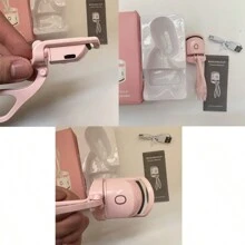 Draagbare, oplaadbare en verwarmde wimperkruller met USB-aansluiting, natuurlijke, langdurige krul, compact en handig ontwerp voor vrouwen, geschikt voor thuis- en reisgebruik, eenvoudige en moeiteloze manier om prachtige wimpers te krijgen. Nieuwjaarscadeau voor thuisgebruik of reisaccessoires.
