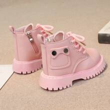 British Style  Boots For Infant Girls, Spring/Autumn Toddler Girls' Leather Shoes, Children's Walking Shoes