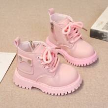 British Style  Boots For Infant Girls, Spring/Autumn Toddler Girls' Leather Shoes, Children's Walking Shoes