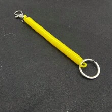 1pc Plastic Spring Coil Wristlet Keychain Retractable Anti-Lost Key Chain With Spring Rope Gift Souvenir Car Accessories Bag Charm School Cute Goth Y2k - Multicolor - View 16