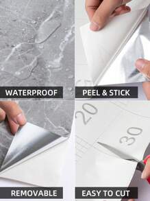 1pc Pink Gold-Marbled Self-Adhesive Kitchen Tile Sticker, Nordic Style Waterproof Oilproof Glossy Backsplash & Cabinet Drawer Wallpaper,Stickers,Wall Decal,Vinly Decal For Home Decorations,Spring Decoration Items Refesh Your Home,Rama Decoration Stickers Gifts Birthday Graduation