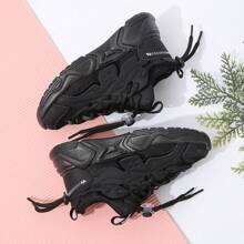 Kids Casual Breathable Anti-Skid Athletic Shoes With Soft Soles For Boys - Black - View 5