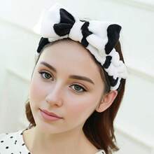 1 Băng đô trang trí nơ chấm bi, Băng đô trang điểm mặt bằng polyester đơn giản cho phòng tắm Trang trí phòng tắm Trang trí mùa thu Phụ kiện tóc cho ngày tựu trường - Màu Xám nhạt - Xem 16