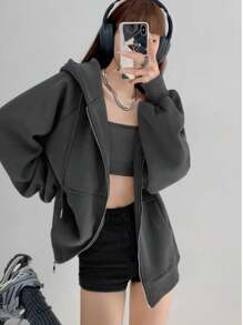 Women Sweatshirts - Dark Grey - View 2