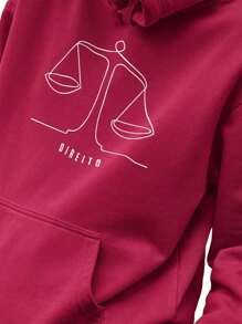 Men Hoodies - Màu Đỏ Sâu - Xem 1