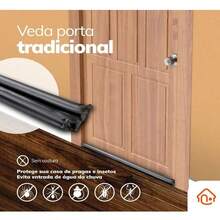 Kit With 3 Adjustable And Waterproof Door Protectors Door Seal 80cm Brown - 鏽棕色 - 查看 2