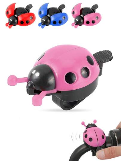 Timbre de bicicleta plegable con diseño de mariquita, accesorio de bicicleta divertido