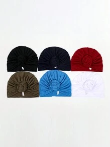 1pc New Fashion Turban Hat, European And American Style Headwrap Hat - A - View 8