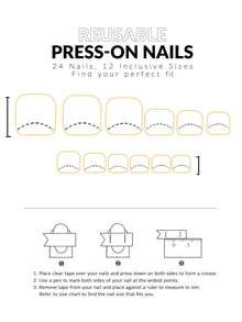 Uñas postizas para los pies, parche de uñas con rayas amarillas brillantes para dedos de los pies, 24 piezas pre-diseñadas de uñas de presión en caja, suministros de uñas - Amarillo - Ver 5