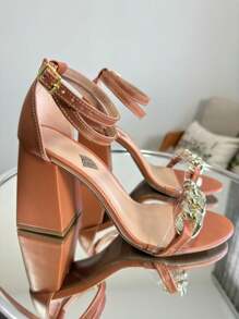 Women Heeled Sandals - 駝色 - 查看 4