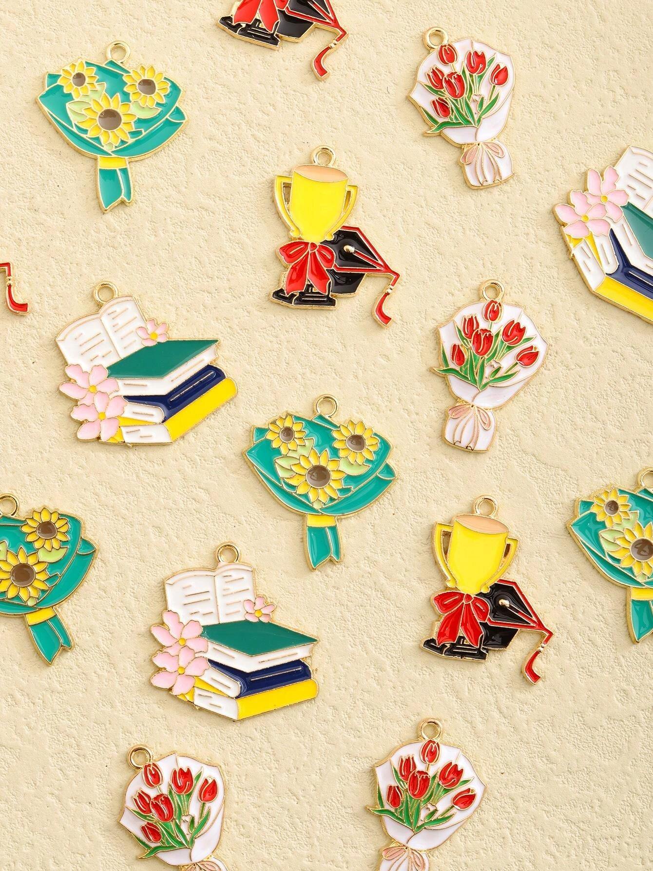 QUARKZMAN Lederquasten 20 Stück - 1,5 Zoll Schlüsselanhänger In Pink Für DIY Schmuck & Deko