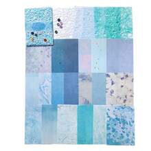 MOCARD 1 Pack 31 Stück/30 Packungen 930 Stücke sortierte Gitter- und Vintage-Holzknöpfe und Scrapbooking-Material Bastelpapier, handgemachtes Junk-Journal-Design-Papier, ästhetische Collage-Materialien für Schule, Schulsachen, Rückkehr zur Schule