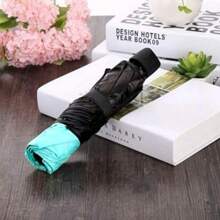 Paraguas Mágico sombrilla que florece al contacto con el agua,Paraguas Mágico De Bolsillo Sombrilla Automática 5 Varillas Diferentes Colores Paraguas Cambia de Color con el Agua Mango Recto - Azul menta - Ver 2