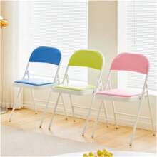 Silla Plegable Infantil Portátil con Respaldo y Asiento Acolchado, Silla Resistente y Compacta para Niños, Ideal para Casa, Escuela, Fiestas y Actividades - Rosa - Ver 4
