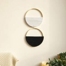 Circle Wall Decor Set, Hoop Wall Art, Abstract Wall Decor, Geometric Wall Art, Minimalist Wall Art, Macrame Wall Hanging, Modern Macrame Boho Wall Decor - Multicolor - View 5