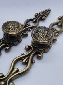 2pcs/4pcs European Style Zinc Alloy Carved Retro Drawer Handle Vintage Cabinet Pulls