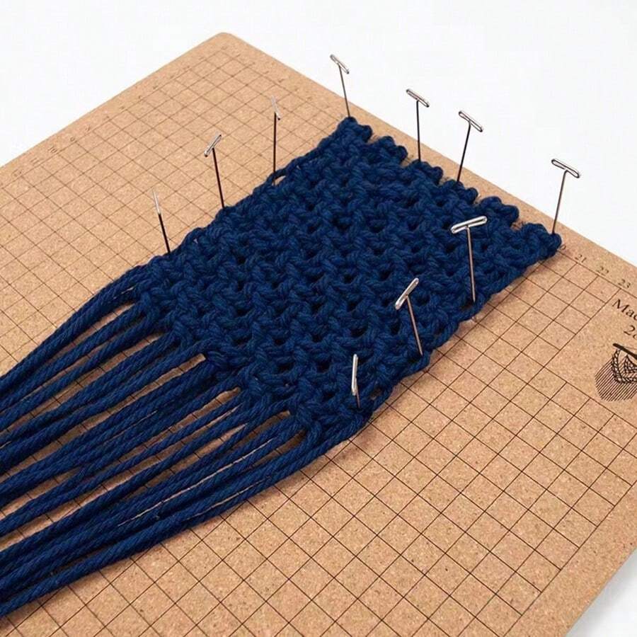 1PC Double Side Macrame Board, 12*16in/8*8in Macrame Project Board With Grids, Portable Braiding Board With Instructions, Reusable Macrame Board, Rectangle/Square Handmade Braiding Craft Helper Board - 16in/12in - View 1