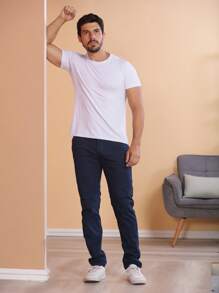 Men Pants - Blue - View 2