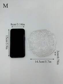 1 pièce/5 pièces Assiette en verre dépoli style INS Plat à collation à la maison, Plat à sauce, dessert, pâtisserie, Plateau de table de nuit, Rangement pour bijoux pour boucles d'oreilles, colliers et bagues Cadeau de Noël, Fournitures scolaires