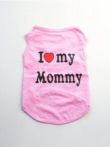 1 Áo Vest Cổ Điển Cho Thú Cưng "Yêu Bố, Yêu Mẹ" Nhiều Màu Sắc Có Sẵn, Thích Hợp Cho Chó Mèo - Hồng - Xem 9