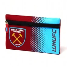 FC Fade Flat Pencil Case (Claret/Blue) - Claret/Blue - View 1
