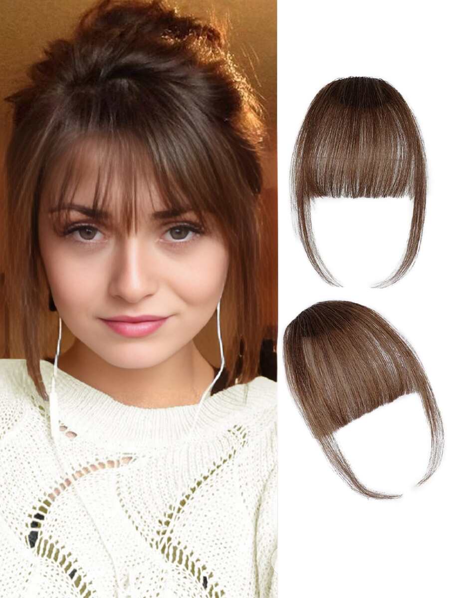 Clip-On Bangs, Thin Air Bangs, Clip-On Hair Extensions, Fringe Bangs, Tassel Wig, Women's Curved Bangs, Suitable For Daily Gatherings