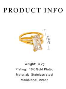 Single New Arrival V Shape Shiny Teardrop Cubic Zirconia Ring With Unique Design, Fine Luxury And 18K Waterproof Material, Delicate And Fashionable For Ladies