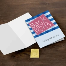 1 张“背部和身体疼痛变老糟透了”趣味生日贺卡、创意贺卡、适合父母、亲戚、兄弟姐妹、同事、丈夫和妻子的独特礼物