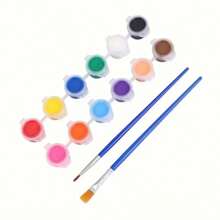12 Farben/Set Acrylmalfarbe Farbpinsel Set DIY Kunsthandwerk Zeichnungswerkzeug Glatte Malfarbe Set DIY Malpinsel, Muttertag, Geschenk für Mama