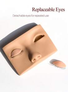 SONG LASHES Song Lash Mannequin Head For Eyelash Extension With Practice Silicone Mannequin Head Lashes Extensions Cosmetic Model Supplies - Brown - View 5